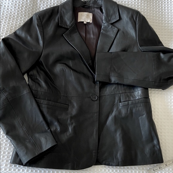 Part Two Lamb Leather Single Button Blazer - Picture 10 of 14